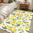 thumbnail image 5 of Summer Fruit Washable Area Rug 2.7 x 5 ft Watercolor Yellow Lemon Rustic Farmhouse, Soft Non Slip Rugs Stain Repellent Indoor Felt Carpet for Living Dining Room Bedroom Home Office, 5 of 9