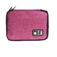 thumbnail image 1 of Luxtude Electronics Organizer, Travel Cable Organizer bag, Portable Cord Storage&Cable bag, Compact Tech Bag & Charger Case, Travel Essentials for Electronics Accessories/USB/SD/Charger, Pink, 1 of 9