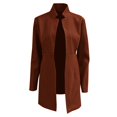 thumbnail image 6 of Women Autumn And Winter Solid Color Temperament Warm Slim Long Sleeve Pocket Woolen Coat Winter Jackets Women Long Wool Coat Womens Business Elegant Womens Coats Long Straight Coat Solid Coat Women, 6 of 6