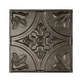 thumbnail image 1 of Fasade Easy Installation Traditional 2 Smoked Pewter Glue Up Ceiling Tile/ Ceiling Panel (12" X 12" Sample), 1 of 1