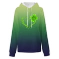 thumbnail image 3 of Plus Size Long Sleeve Hoodies for Women Fashion St. Patrick's Day Printed Pullover Drawstring Sweatshirts with Pockets(Green,XXXL), 3 of 4