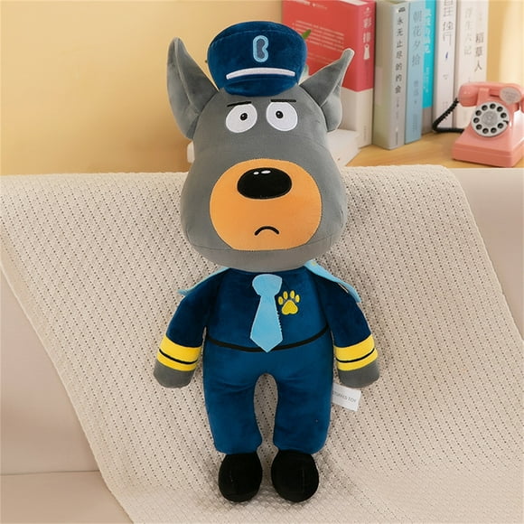 NAOJIE Poupée en Peluche Labrador Sheriff de 11,8 Po & Jouet en Peluche Mignon et Amusant & Cadeaux d'Anniversaire et de Fête pour Enfants-GraySheriff Labrador ToysSheriff Labrador PelucheSheriff Labrador