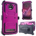 thumbnail image 4 of Value Pack + for 5.5" Motorola moto Z2 Play Z2 Force z2play z2force case Phone Case 360° Cover Screen Protector Clip Holster Kick Stand Grip Sides Armor Peach, 4 of 4
