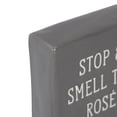 thumbnail image 2 of Linden “Stop & Smell the Rosé” Porcelain Tabletop Square Art Plaque, 2 of 4
