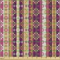 thumbnail image 2 of Bohemian Stripe Upholstery Fabric by the Yard, Colorful Theme Boho Vintage Ornament Rustic Fiesta Design Image, Decorative Fabric for DIY and Home Accents, Multicolor by Ambesonne, 2 of 5