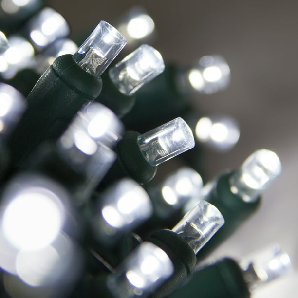 70 Cool White LED Christmas Lights, 24' Long Life Connectable Mini Lights for Tree Party Holiday