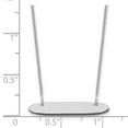 thumbnail image 2 of Auriga Fine Jewelry 10K White Gold Polished Oblong Blank Bar Necklace for Women 18", 2 of 5