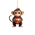 thumbnail image 1 of Christmas Tree Pendant Tree Monkey Pendant Christmas Pendant Book Stacking Ornaments Christmas Monkey Holding Christmas Acrylic Ornaments New Year Ornaments, 1 of 4