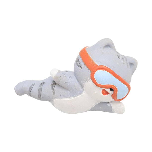 Decoraciones para Peceras con Gatitos Sunnimix Accesorios Flotantes para Acuarios Gris
