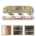 thumbnail image 3 of 4Pcs Bed Rail Fasteners Metal Bed Frame Rail Brackets Bed Rail Hinge Accessories, 3 of 5