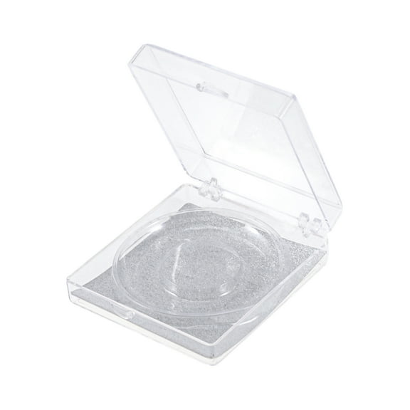 Unique Bargains 1 Set Portable Rectangular Eyelash Storage Case Silver Tone Acrylic