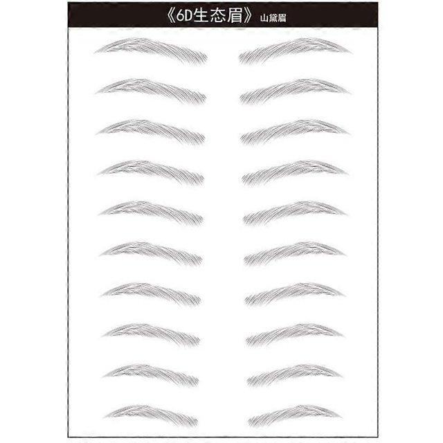 6D Eyebrow Sticker Hair-like Authentic Eyebrows Waterproof Tattoo Eyebrow Embroidery