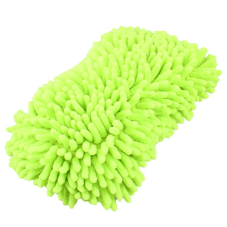 Durable Practical Microfiber Car Wash Sponge w Elastic Hand Strap Yellow (Best Hand Car Wash 2)