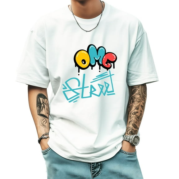 Graphic Tees for Men Summer New Print Casual Tee Fashion Trend Sports Shirt Select