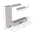 thumbnail image 5 of Fly G2 33TV Wall Mounted Floating Modern Entertainment Center, 5 of 5