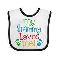 Inktastic My Grammy Loves Me Boys or Girls Baby Bib