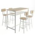 thumbnail image 5 of 5-Piece Kitchen Counter Height Table Set, Bar Table with 4 Chairs, 5 of 8
