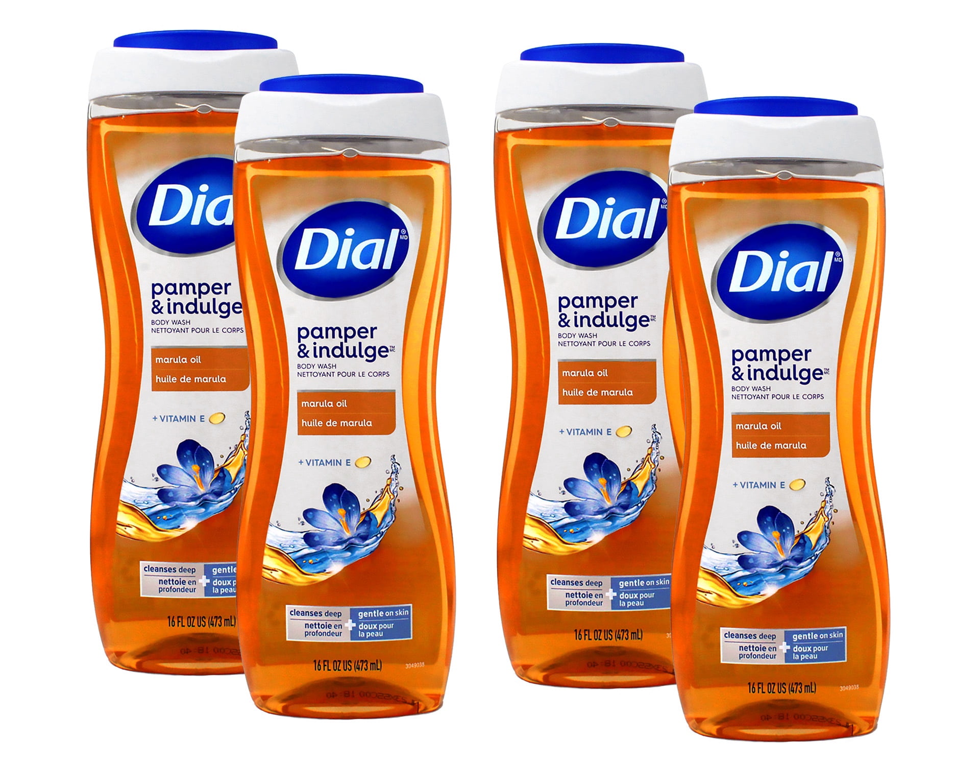 Dial Body Wash, Pamper & Indulge Marula Oil, 16 fl oz (Pack of 4)