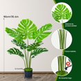 thumbnail image 2 of Palmera Artificial 7 Troncos - Planta Tropical simulada en Maceta con Tiesto Negro - Plantas Decorativas para salón, Oficina, Interior y Exterior, 2 of 4