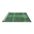 thumbnail image 2 of Ahgly Company Machine Washable Indoor Square Abstract Turquoise Blue Modern Area Rugs, 8' Square, 2 of 4