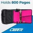 thumbnail image 3 of Case-it The King Sized Zip Tab Zipper Binder - 4 Inch D-Rings - 5 Subject File Folder - Multiple Pockets - 800 Sheet Capacity - Comes with Shoulder Strap - Magenta D-186, 3 of 7