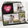 thumbnail image 3 of Custom Blanket with Picture, Personalized Photo Blanket. Mothers Day Mom Gifts and Fathers Day Dad Gifts from Daughter Son, Customized Christmas Birthday Valentines Day Gifts for Him Her Blankets, 3 of 5