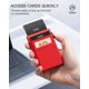 thumbnail image 3 of Plånbok för kvinnor och män Pop up Slim Card Plånbok RFID-blockering med pengaficka | Minimalistisk kreditkortshållare för kvinnor | Rosröd, 3 of 5