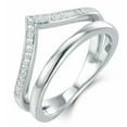 thumbnail image 4 of 2Ct Round Cut Lab Created Diamond Wrap Enhancer Wedding Ring 14k White Gold Plated Silver, 4 of 4