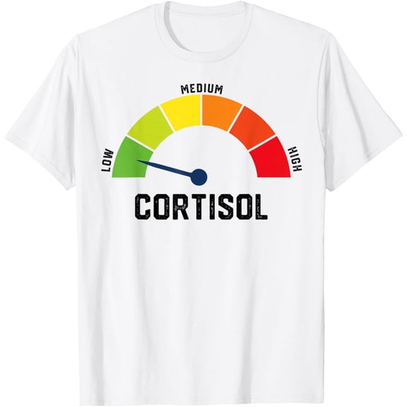 Low Cortisol Levels V Shirt WHITE Unisex S-5XL Hot Trending Shirt, Vintage Birthday Gift