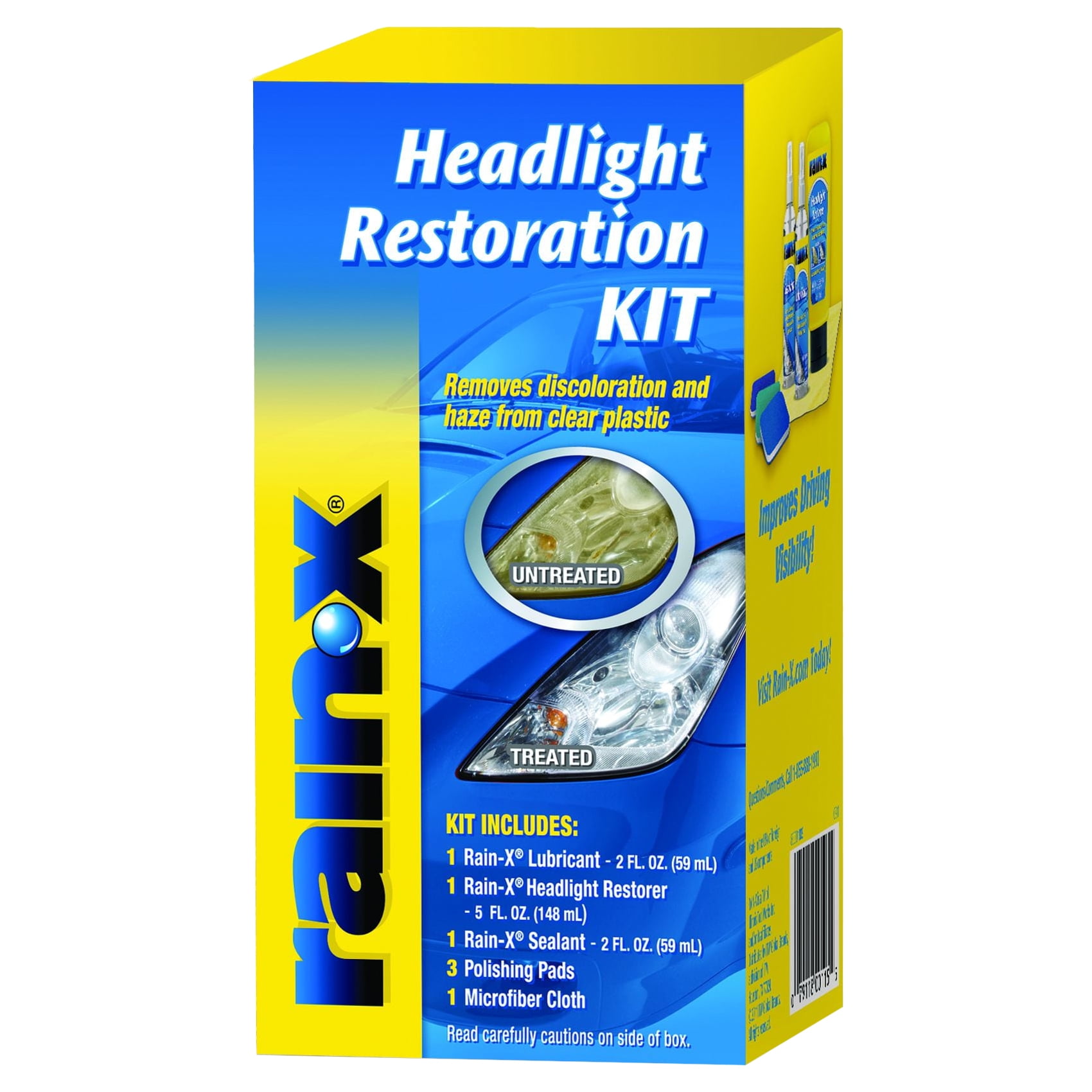 Rain-X Headlight Restoration Kit Easy to Use 2.0 lbs 800001809