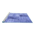 thumbnail image 2 of Ahgly Company Machine Washable Indoor Rectangle Patchwork Blue Transitional Area Rugs, 5' x 7', 2 of 4