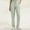 #Green, variant on DPTALR Women's Solid Color Casual Elastic Waist Belted Pocket Pentagonal Work Pants,Khaki,Size L