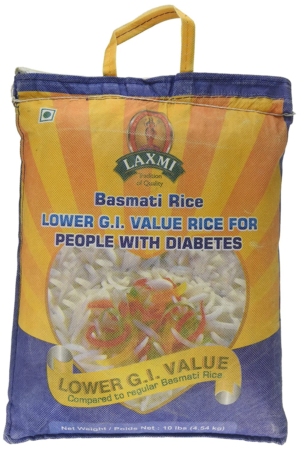 Laxmi Diabetic Friendly Basmati Rice with Lower G.I. Index Value, 10