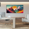thumbnail image 4 of Boho Mountain Canvas Wall Art for Home Decor - Abstract Sun Mountain Forest Nature Scenery Picture Print On Canvas, Bohemian Paintings for Wall HD Giclee Ready to Hang (12x18inch, Set of 3), 4 of 11