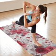 thumbnail image 6 of Pioneer Flower Floral Print Pattern Hot Yoga Mat Towel Non Slip for Hot Yoga - Quick-Drying Yoga Mat Cover with 4 Corner Pockets with Travel Bag - Hot Yoga Towel Non Slip 70"x26", 6 of 6