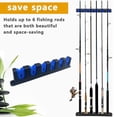 thumbnail image 5 of 3X Fishing Pole Holder Wall Mount for Garage Door,Fishing Rod Storage Rack for Boat,Vertical 6-Rod Organizer Racks, 5 of 8