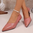 thumbnail image 6 of Samdudou Pumps for Women Closed Toe Pointed Toe Kitten Heel V-Cut Vamp Slip On Dress Shoes Classic Office Wedding Evening Party Footwear, 6 of 9