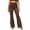 Brown, variant on REDARER Womens High Waist Lace Flare Pants Sheer See-Through Casual Party Trousers,XL