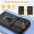 thumbnail image 4 of Elegant Choise Case with Slide Camera Lens Cover and Stand for Moto G Stylus 5G 2024, Black, 4 of 15