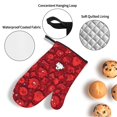 thumbnail image 4 of Oven Mitts and Pot Holders 4 Piece, Playful Red Cartoon Faces High Heat Slip Resistant Oven Mitt and Trivets Set Kitchen Oven Glove Pot Holders for Cooking Baking Grilling, 4 of 7