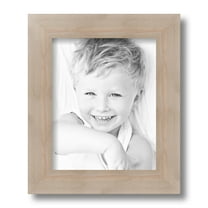 ArtToFrames 8x10 Inch Clear Stain Picture Frame, This White Wood Poster Frame is Great for Your Art or Photos, Comes with Regular Glass (4290)