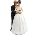thumbnail image 1 of Romantic Black Groom Bride Marry Resin Figurine Wedding Cake Topper Wedding Decoration, 1 of 6