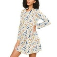 thumbnail image 3 of joogoo Cute Bird and Flower Women's Long Sleeve Nightgown Sleepwear S, 3 of 8
