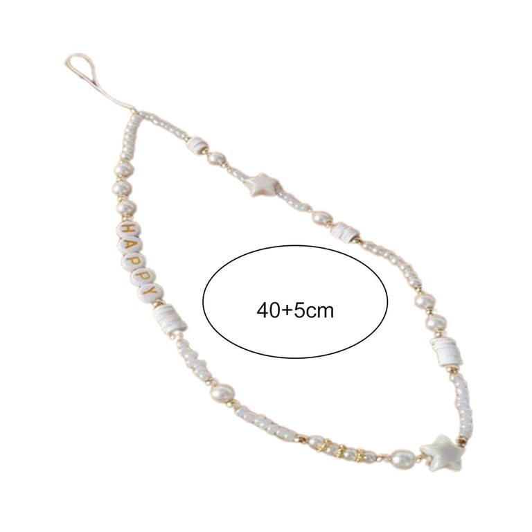 Universal Mobile Phone Charm Lanyard Crystal Beads Cord Strap Thread Key  Holder