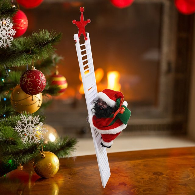 Papá Noel eléctrico de Navidad con música, regalo de Navidad creativo con pilas