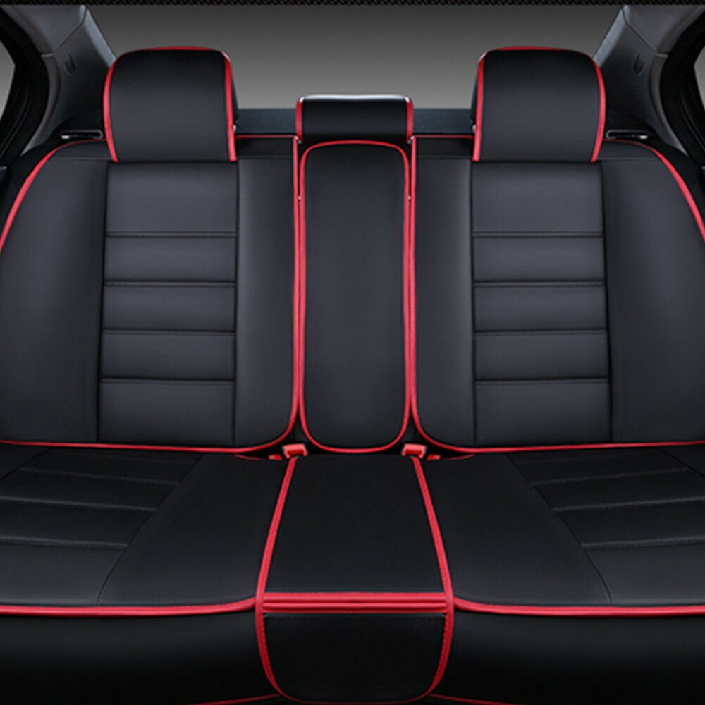 Fetcoi,Car Seat Cover,11 Part Auto Ultra-Luxury PU Leather Car Seat for Deluxe 5-Seats Car