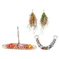 thumbnail image 1 of Bird Chewing Toys Natural Colorful Bird Foraging Shredder Hanging Toy Kit for Small Medium Lovebirds Parakeet Cockatiel, 1 of 9