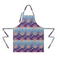 thumbnail image 2 of Pioneer Flower Floral Print Pattern Apron for Women and Men, Cotton Linen Waterproof with Pockets, Adjustable, 33x27 Inch for Kitchen, Gardening, BBQ, Salon, 2 of 6
