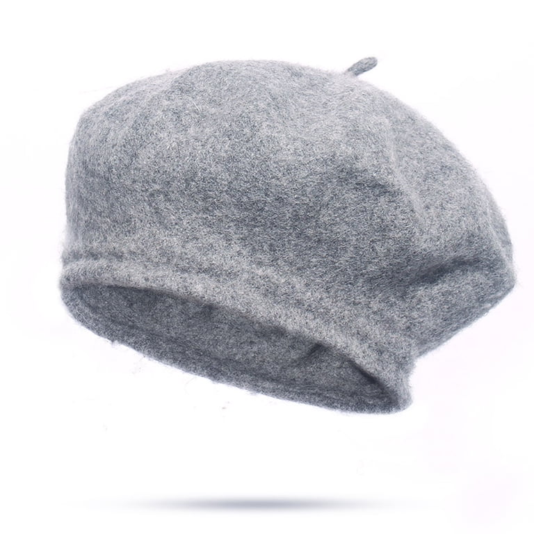 Xfvqtps Womens Beret Hat French Style Solid Color Classic  display picture 3