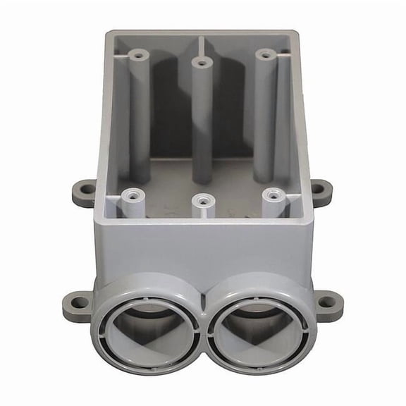 Cantex Weatherproof Box,2Inlet,1 in Hub,PVC 5133543